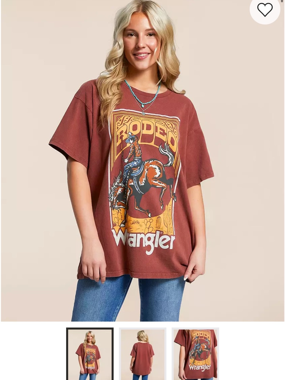 Wrangler Rust Rodeo Graphic Oversized Tee - Picture 2 of 11